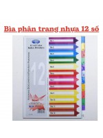 Bìa phân trang nhựa 12 số